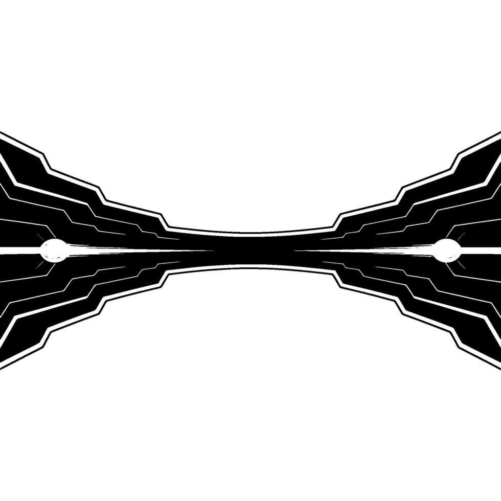 Abstract Tech Background Black Lines, Glowing Orbs on Gray vector