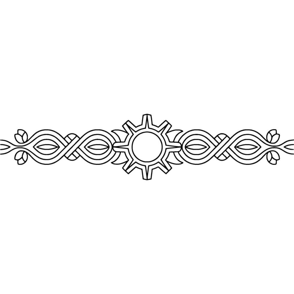 Ornate Sunburst Celtic Knot Border Illustration vector