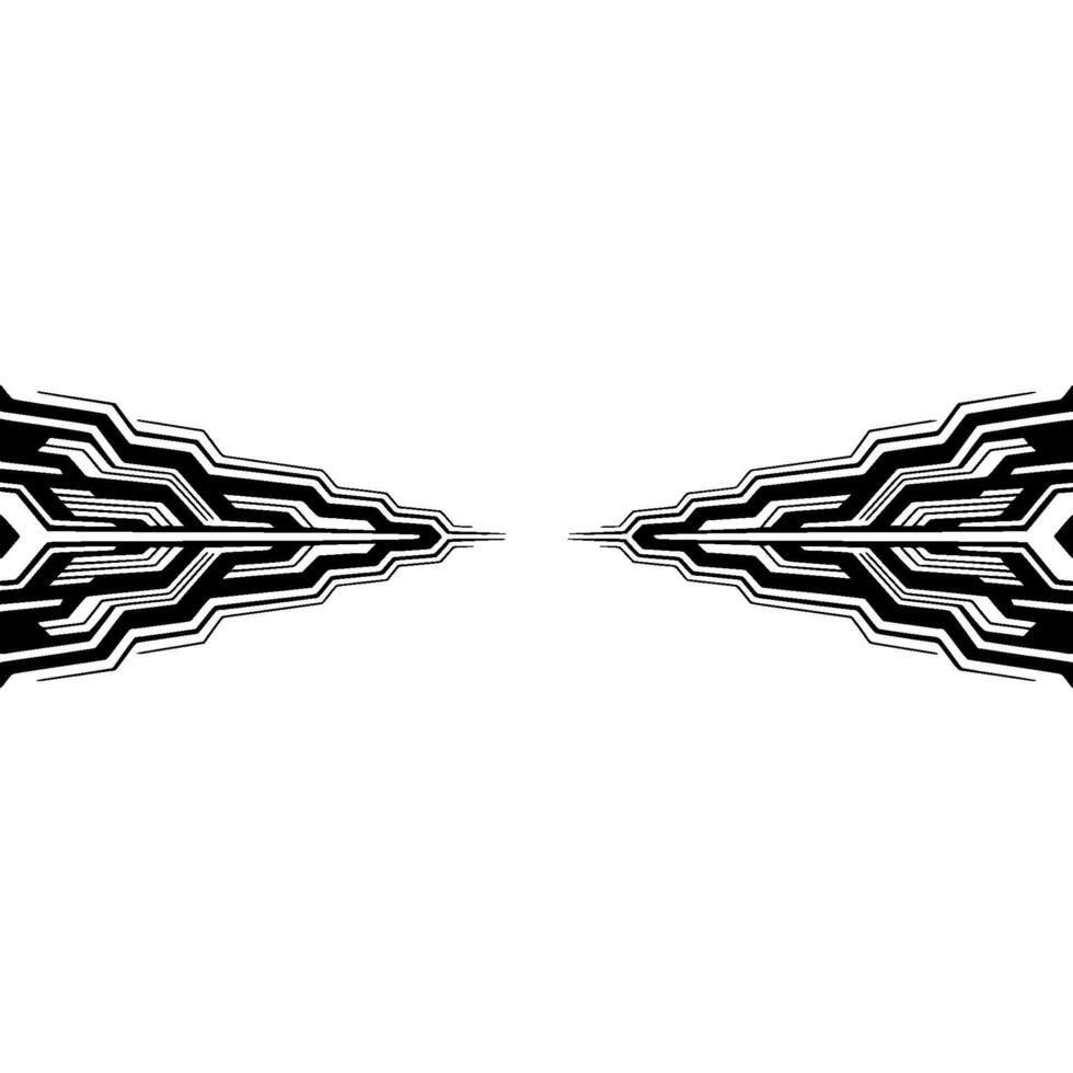 Abstract Tech Black Lines on White, Futuristic Background vector