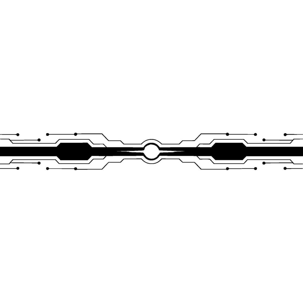 Abstract Tech Background With Circuitry and Glowing Center vector