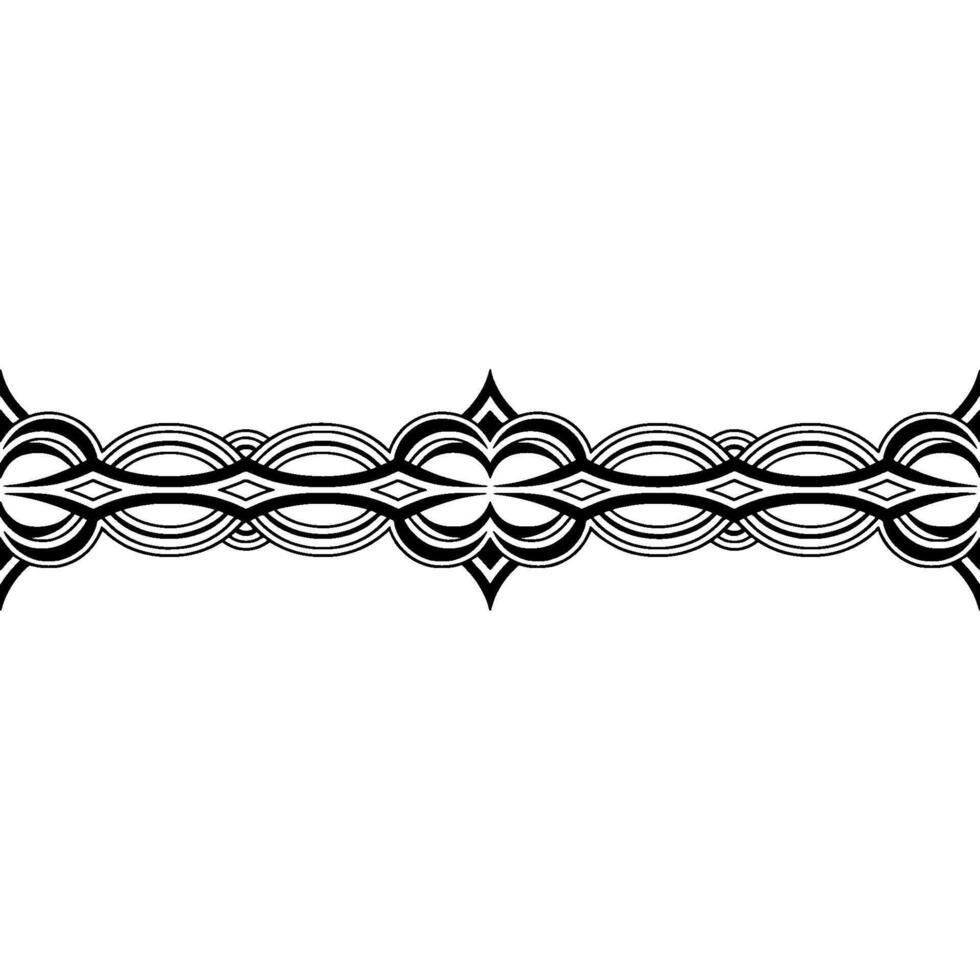 Black and White Ornamental Border , Illustration vector