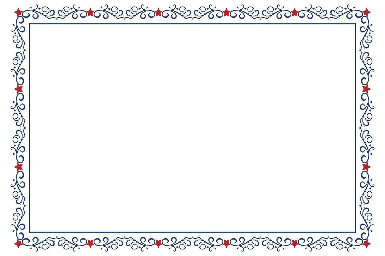 4th of July Independence Day Border vector