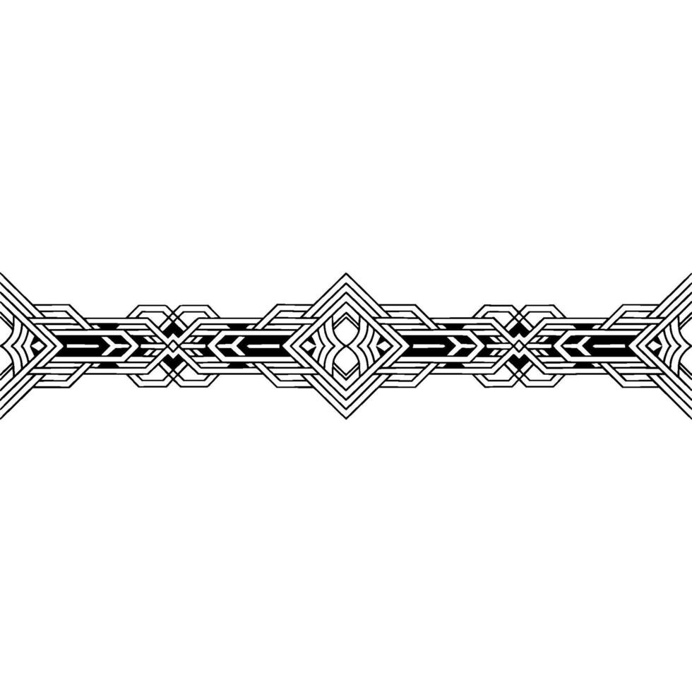 Geometric Art Deco Ornament on Grayscale Background vector
