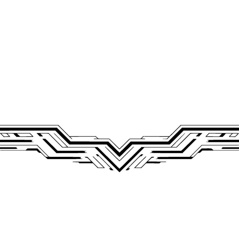 Tech Abstract Minimalist Circuitry Elements on a Gradient Background vector