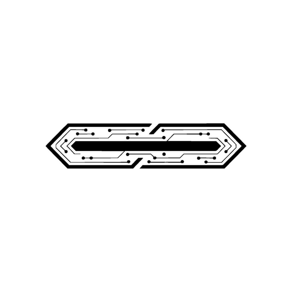 Abstract Circuit Board Tech Arrows on White Background vector