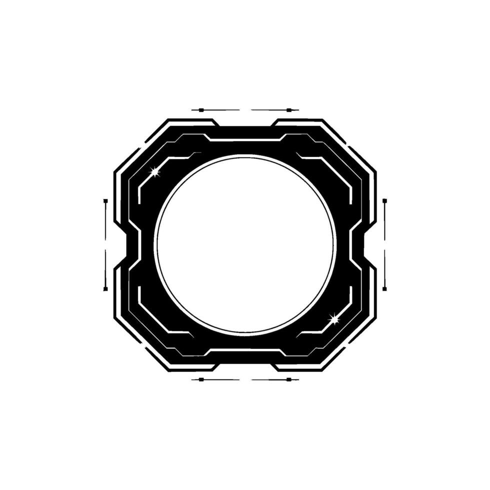 Futuristic Hud Interface Element Minimalist Tech vector