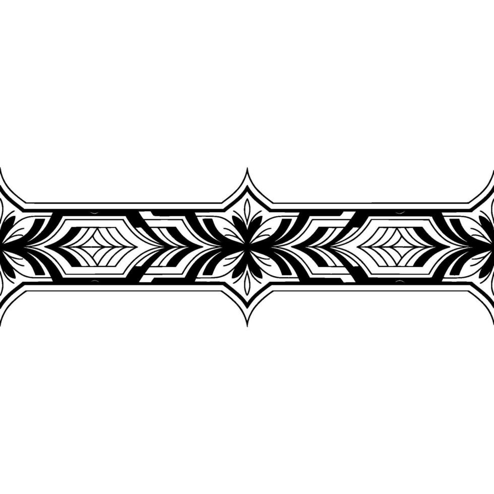 Ornamental Black and White Border Elegant Vintage Pattern vector