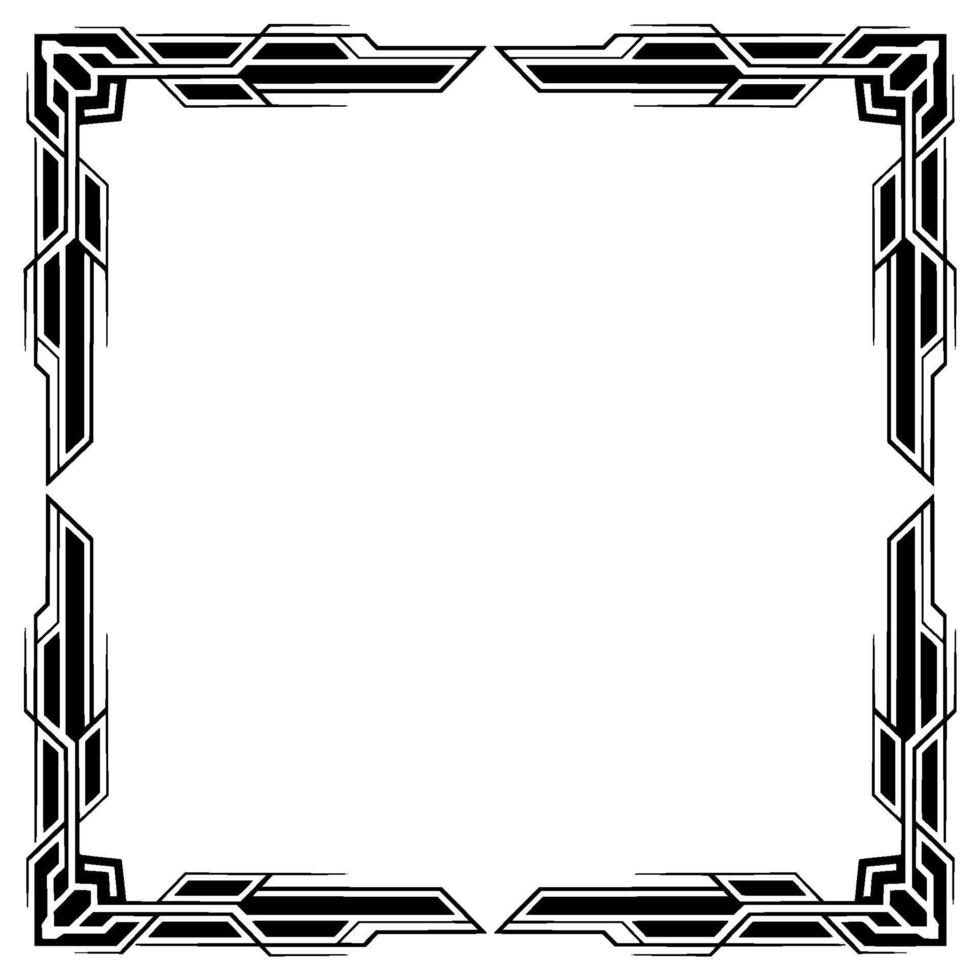 Geometric Art Deco Frame , Blank Space for vector