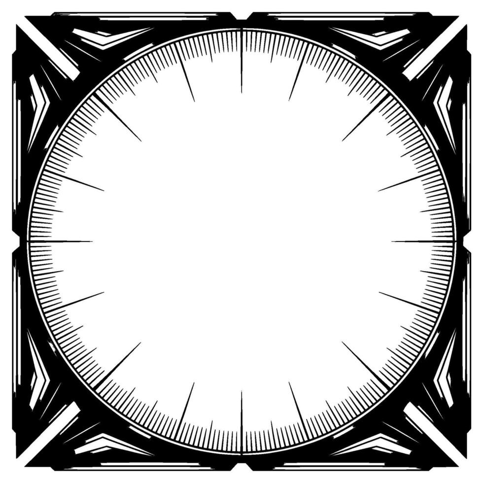 Geometric Art Deco Frame, Illustration, for , Blank Space vector