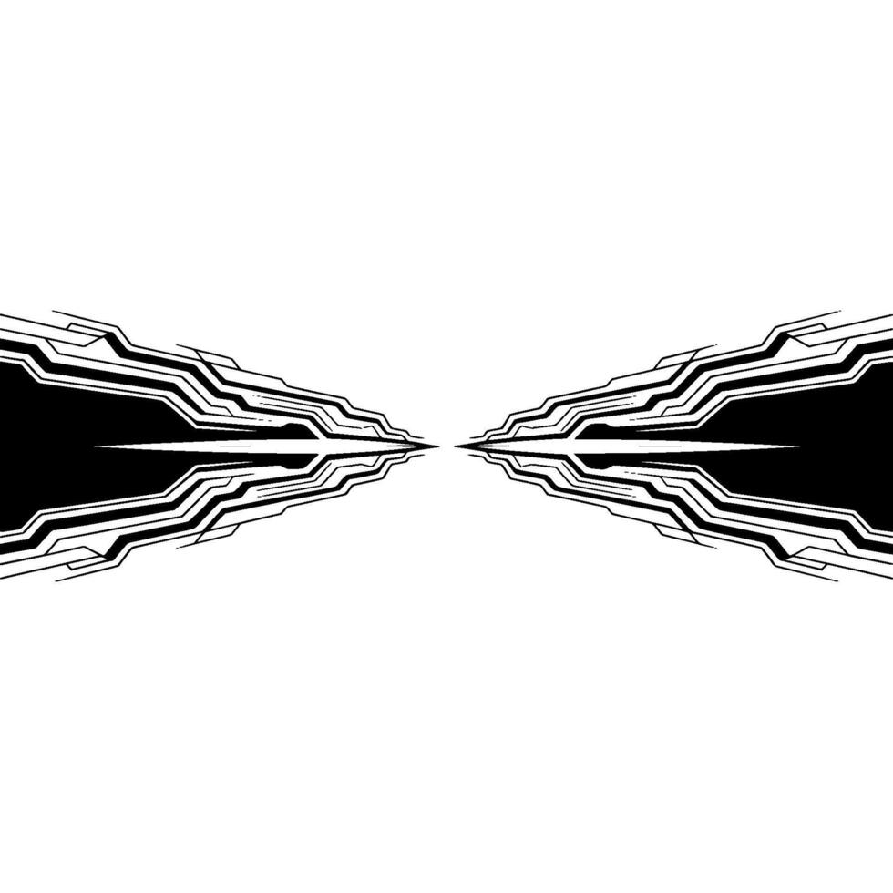 Abstract Tech Black and White Futuristic Background vector