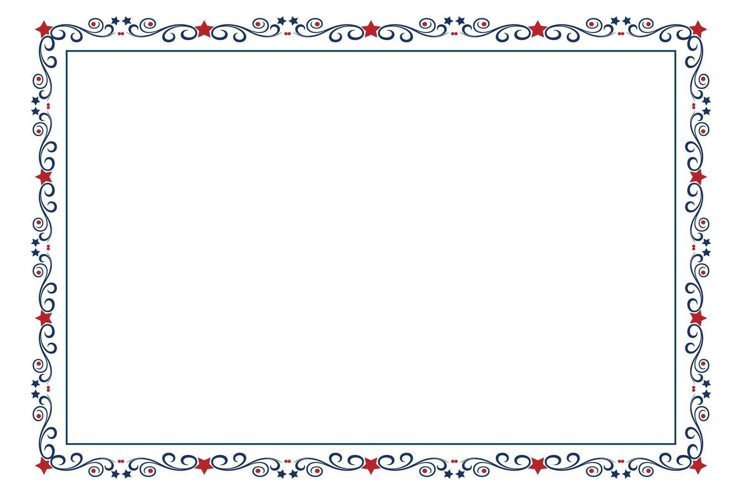 Calligraphy Frame with Patriotic Style vector