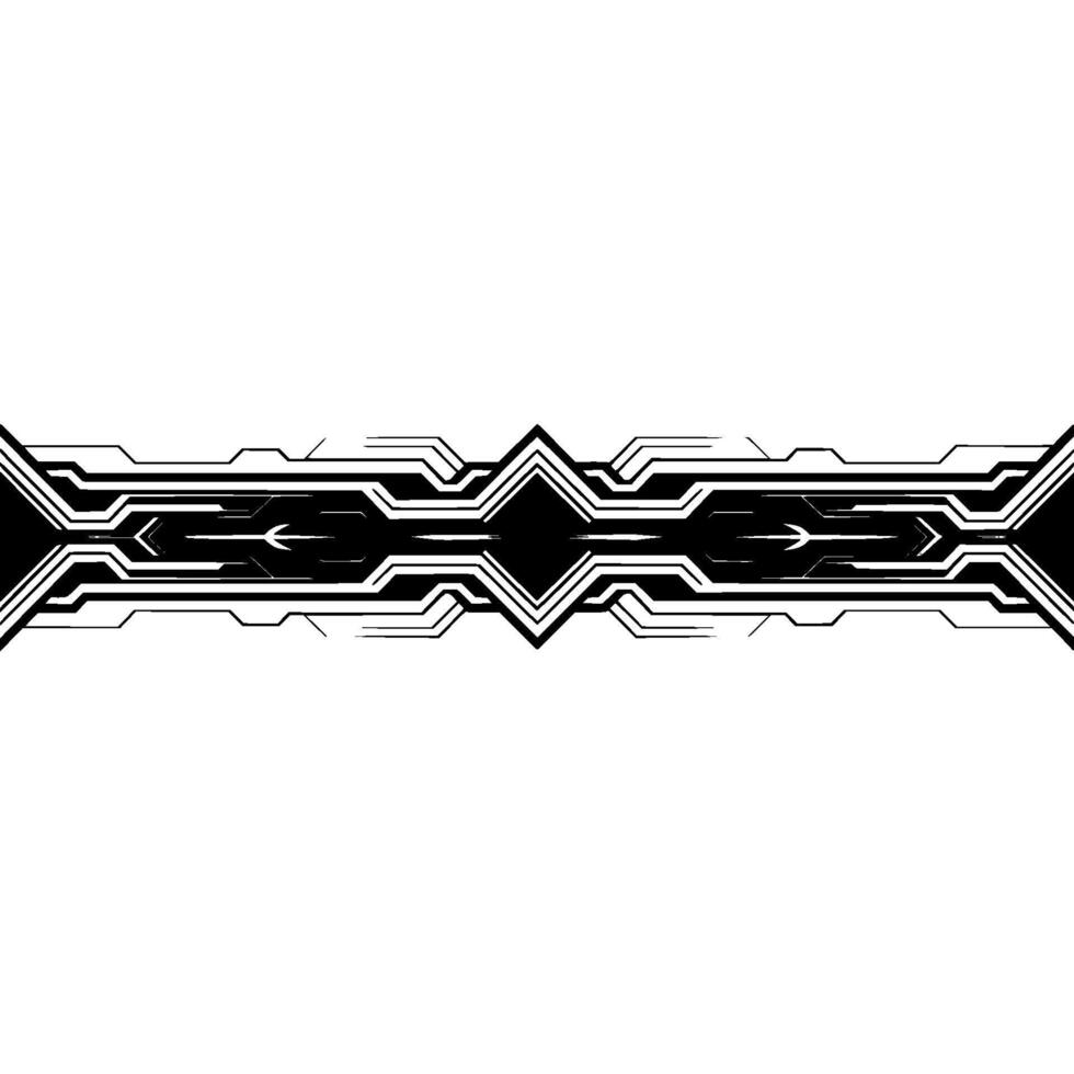 Minimalist Tech Futuristic Black and White Pattern vector