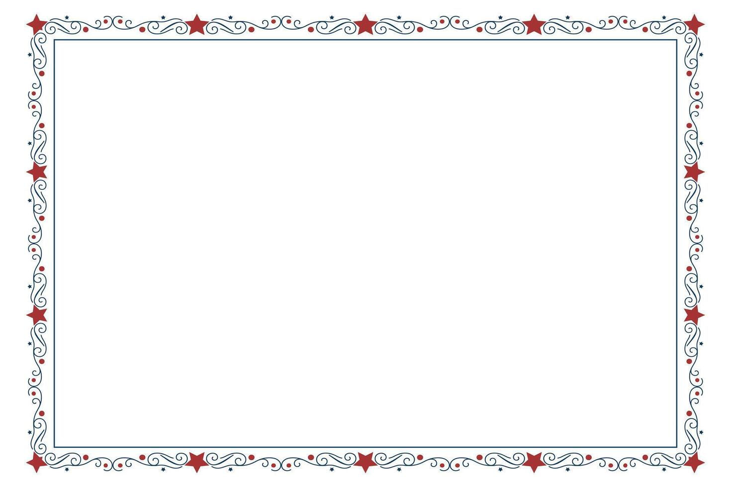 Swirling Lines Frame for July 4th Graphics vector