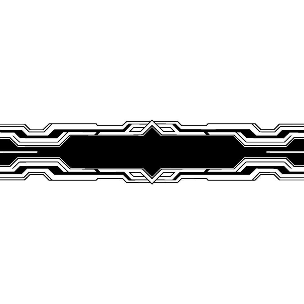 Minimalist Futuristic Banner Geometric Tech , Black White, Blank Space vector
