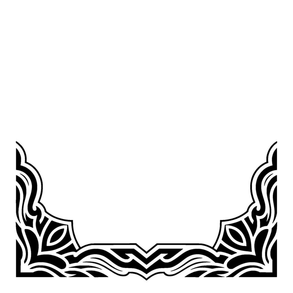 Elegant Black White Decorative Frame Corner vector