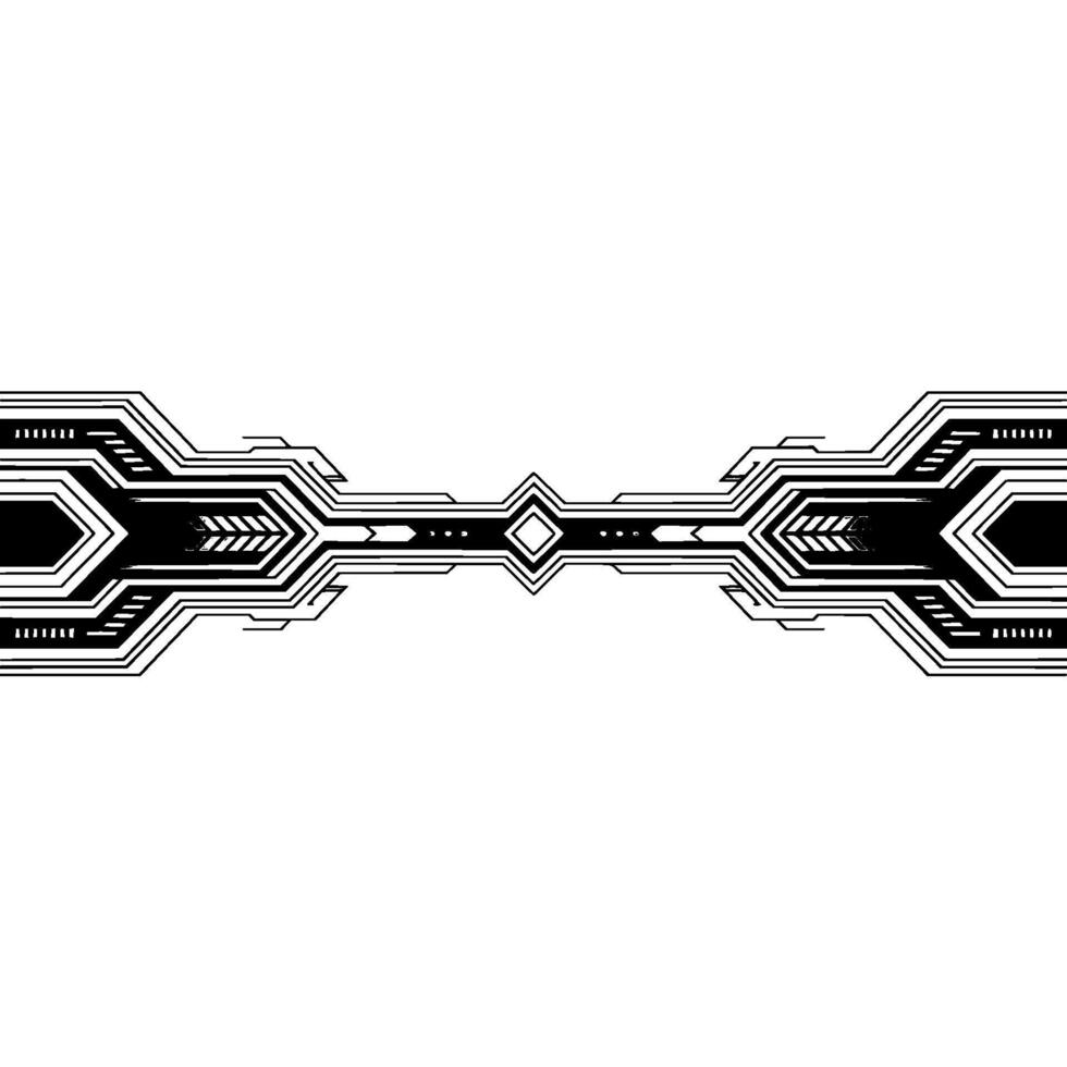 Futuristic Tech Circuitry Abstract Geometric Illustration vector