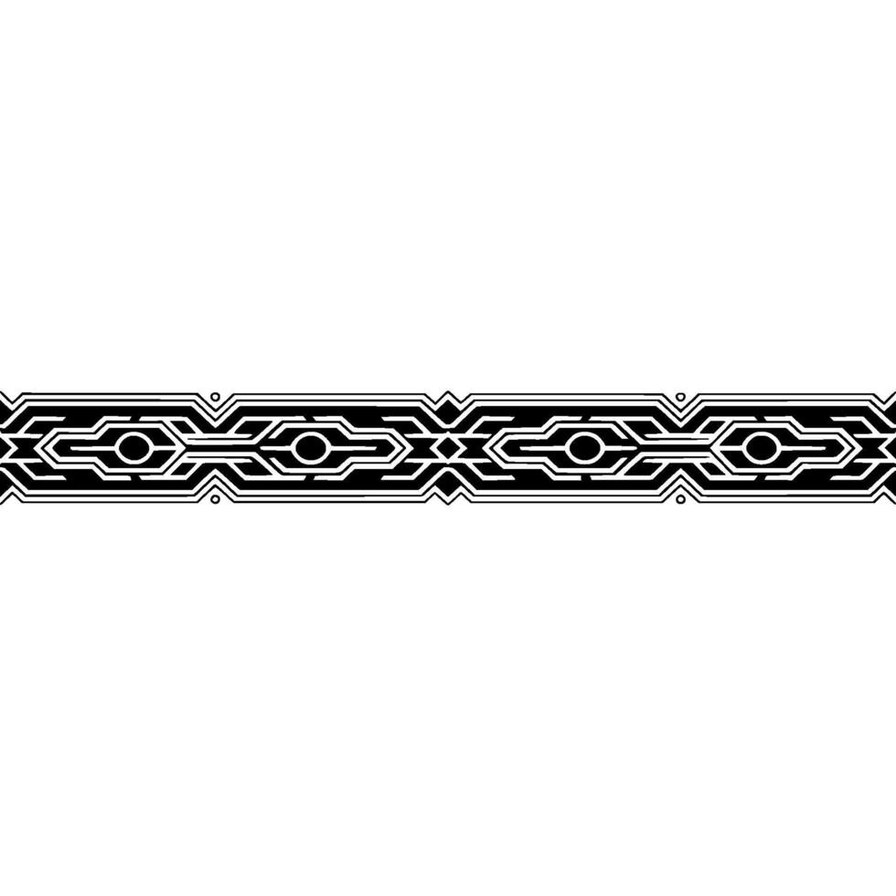 Geometric Border , Modern Black and White Pattern on Gradient Background vector