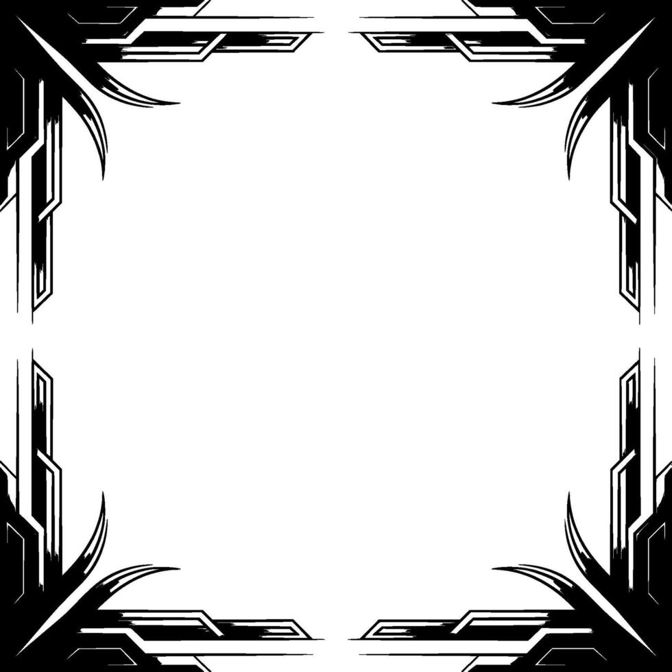 Art Deco Border Frame, Geometric, Elegant , White Background vector