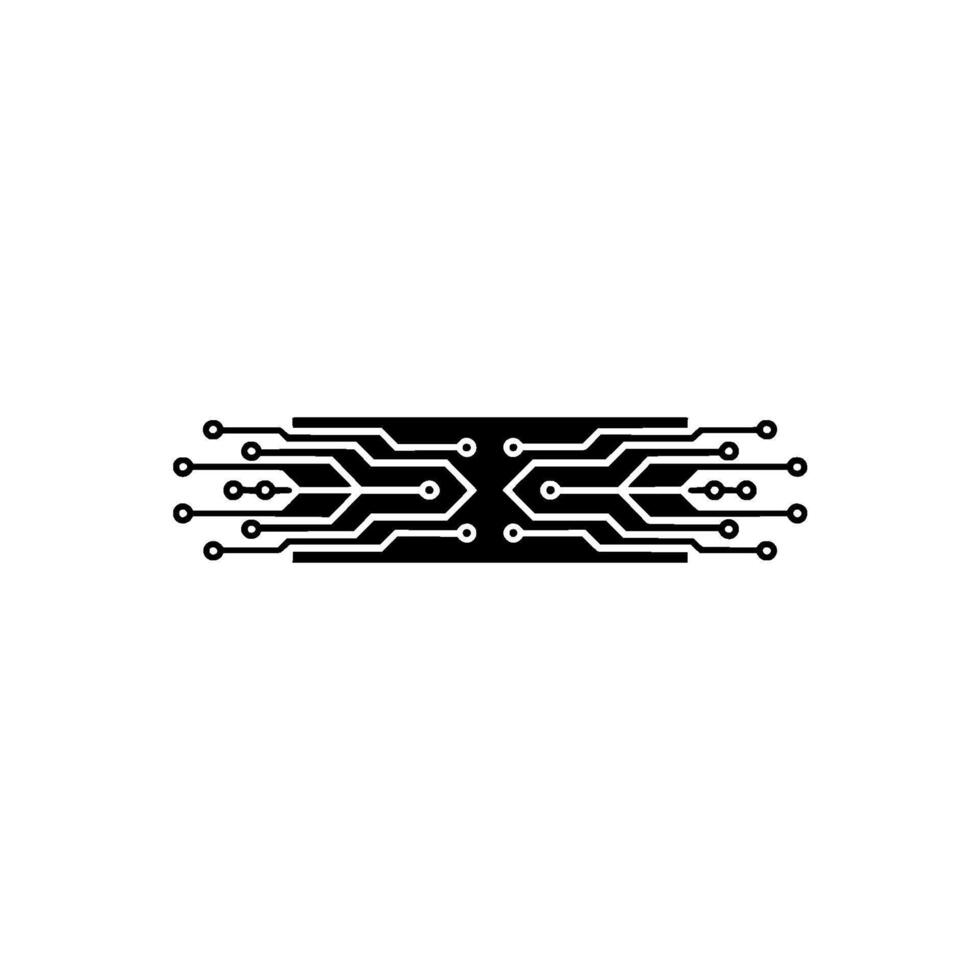 Abstract Circuit Board in Black and White on a Light Background vector