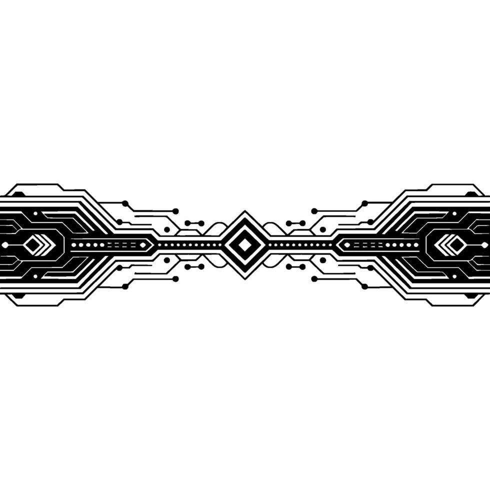 Abstract Circuit Board , Black White Technology Background vector