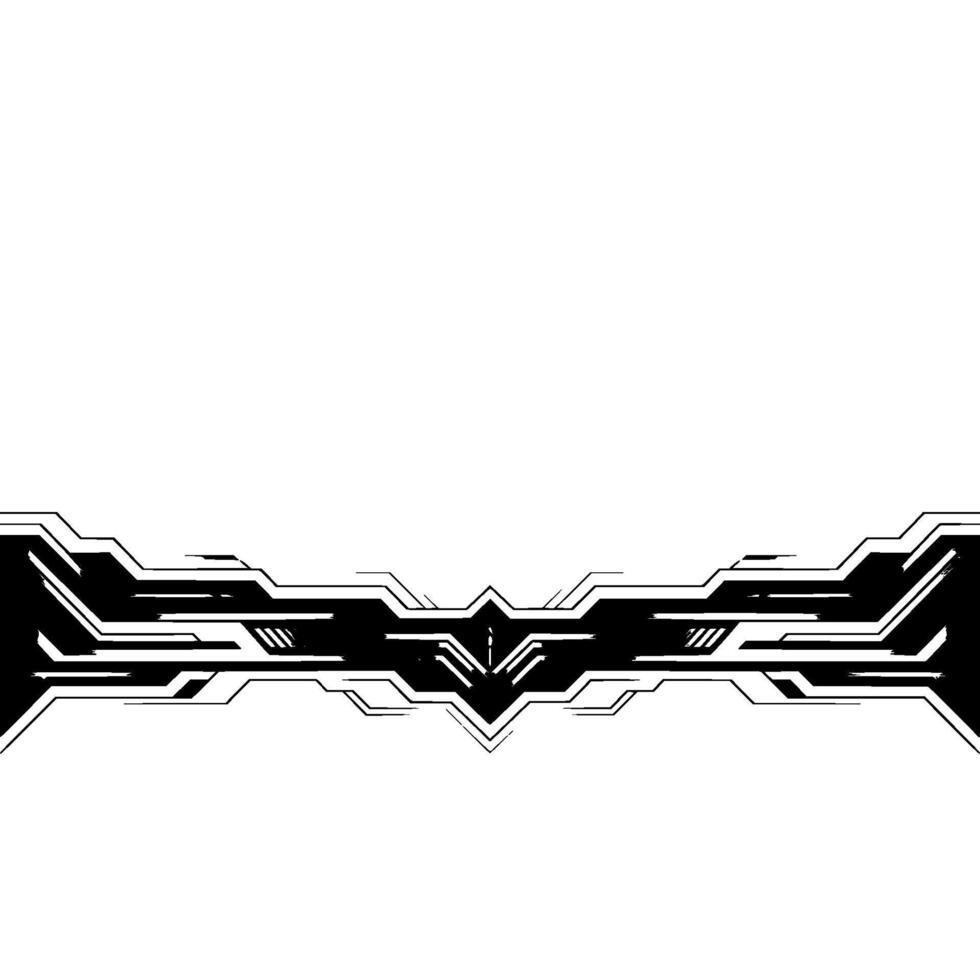 Futuristic Tech Element in Grayscale vector