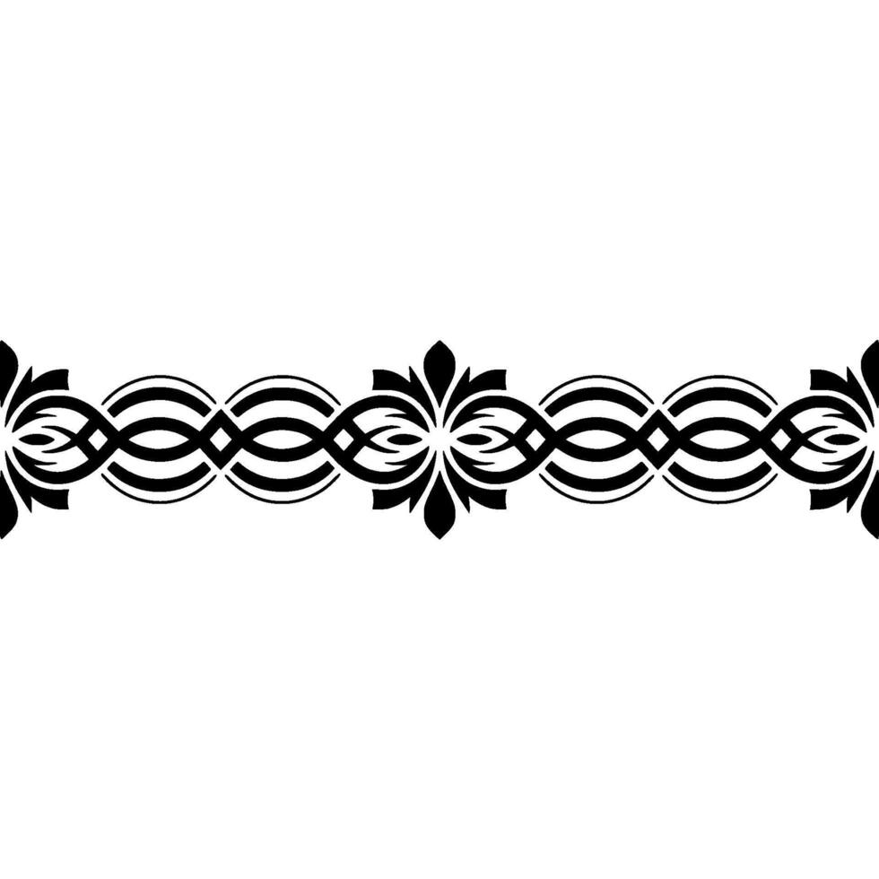 Elegant Black and White Border With Floral Accents vector