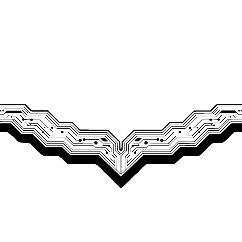 Abstract Circuit Board on White, Tech Background vector