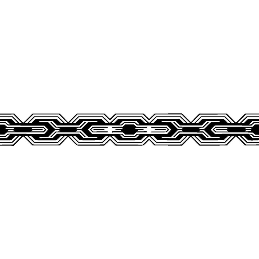 Geometric Pattern Border Minimalist Black and White Element vector