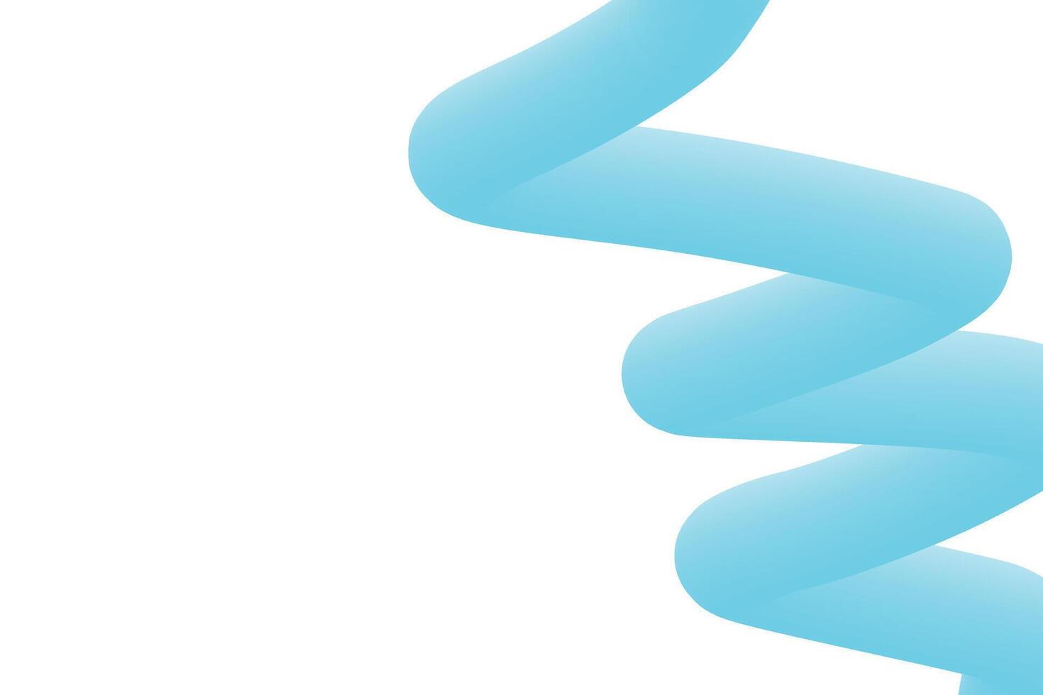 A single, light blue, wavy tubular shape on a white background. vector