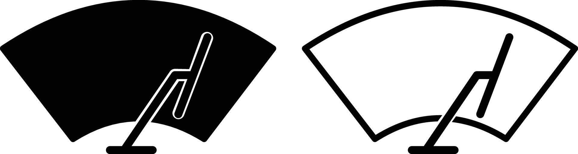 Car windscreen wiper icon set . vector
