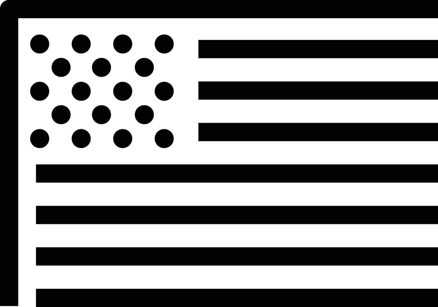 USA flag thin icon. design in trendy style isolated on white background. black design. Symbol for your web site design, logo, app, UI. vector