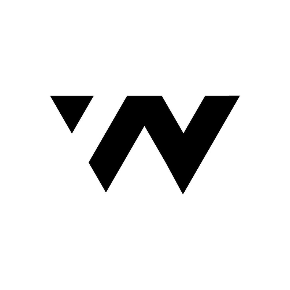 letter n and letter w initial logo design vector