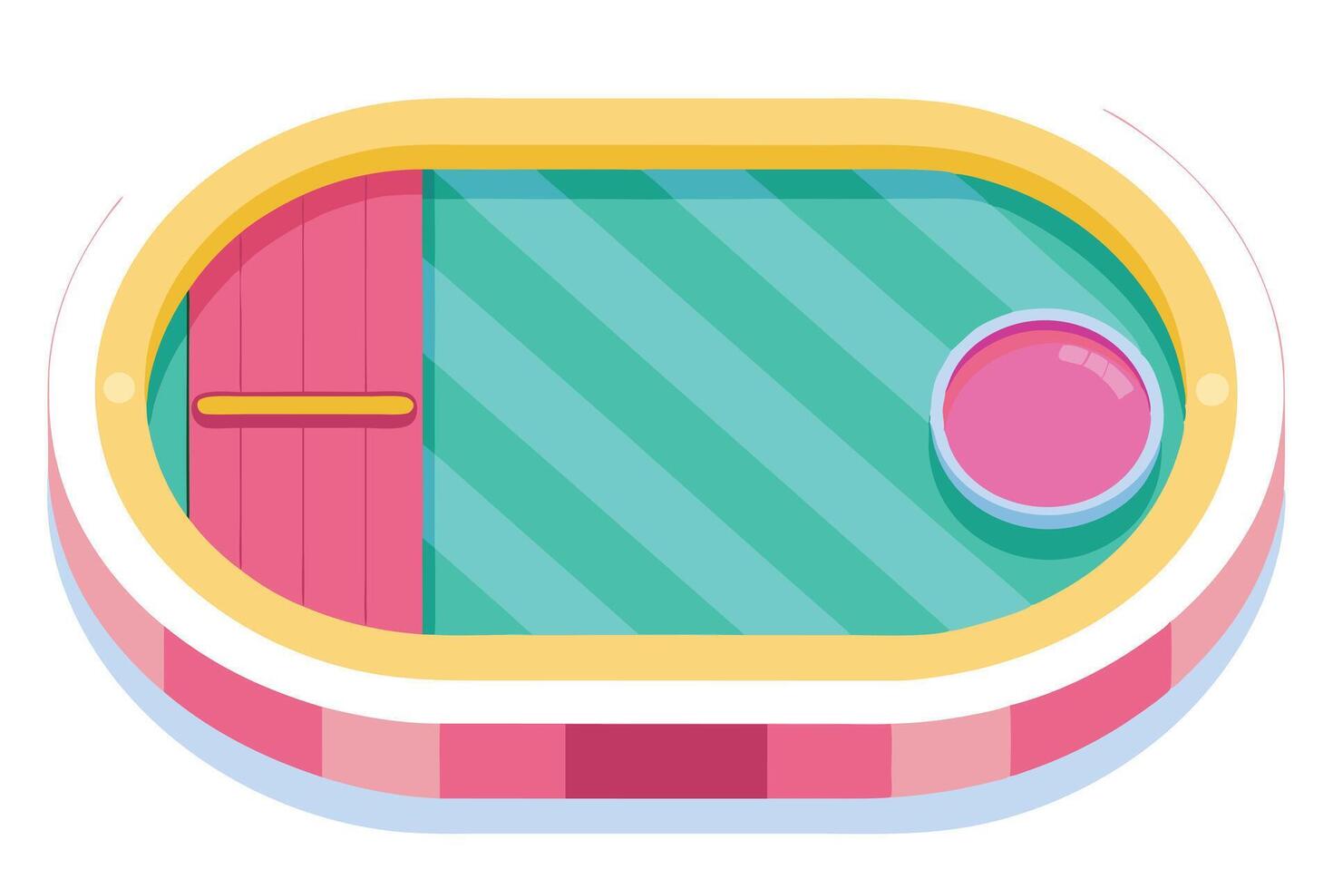 Charming Pastel Oval Pool A Serene Summer Escape in a Whimsical Setting - Professional digital artwork with vibrant colors and detailed composition vector