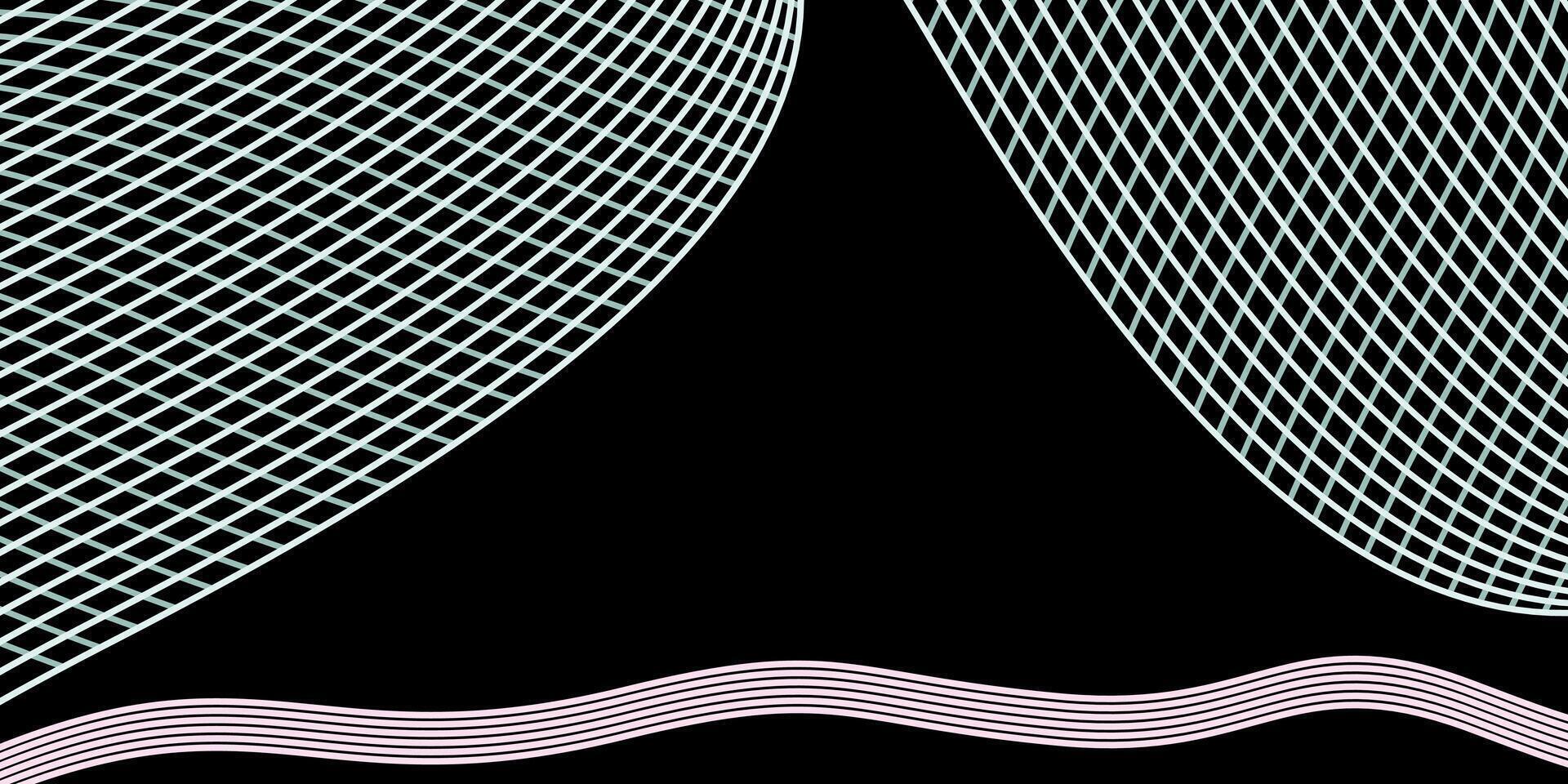 A black background with a wave pattern vector