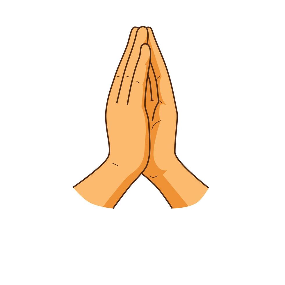 Illustration of Michhami Dukkadam Praying Hands vector