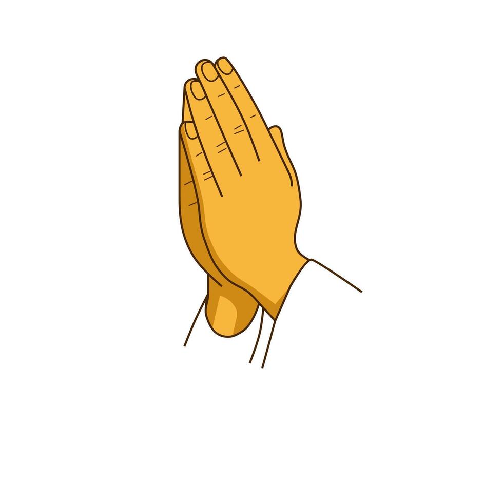 Michhami Dukkadam Praying Hand Illustration vector