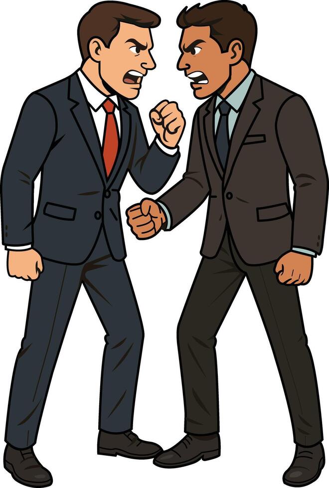 Two Angry Businessmen Arguing Illustration vector