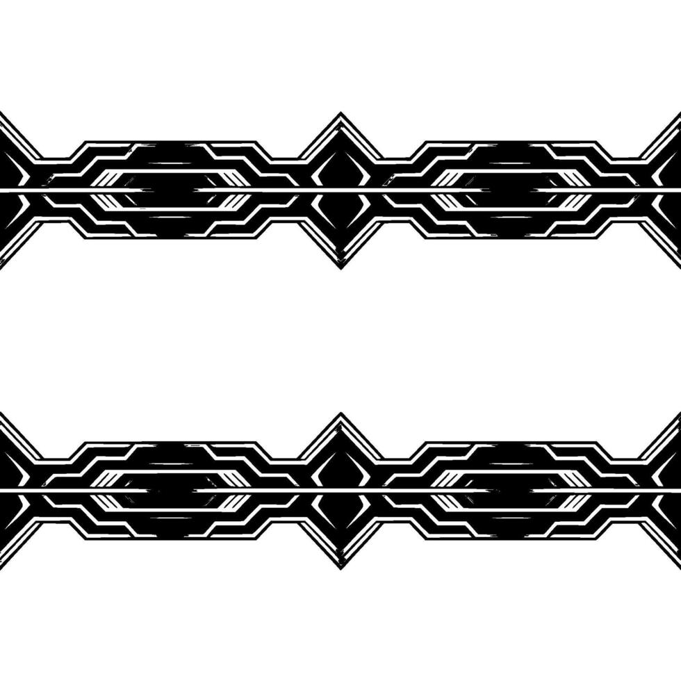 Art Deco Abstract Border , Geometric Symmetry, Neutral Tones vector