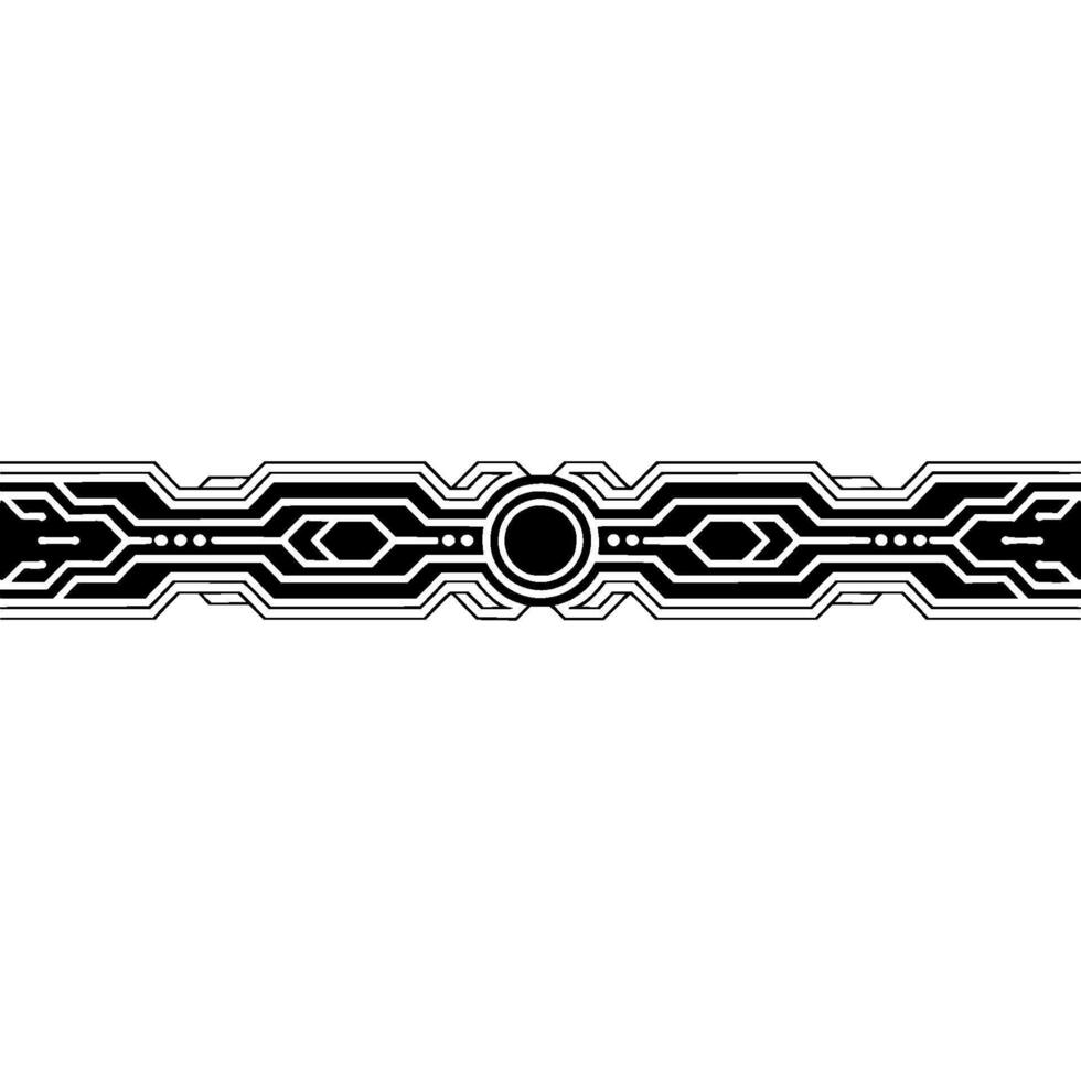 Abstract Tech Border Minimalist Circuitry on White vector