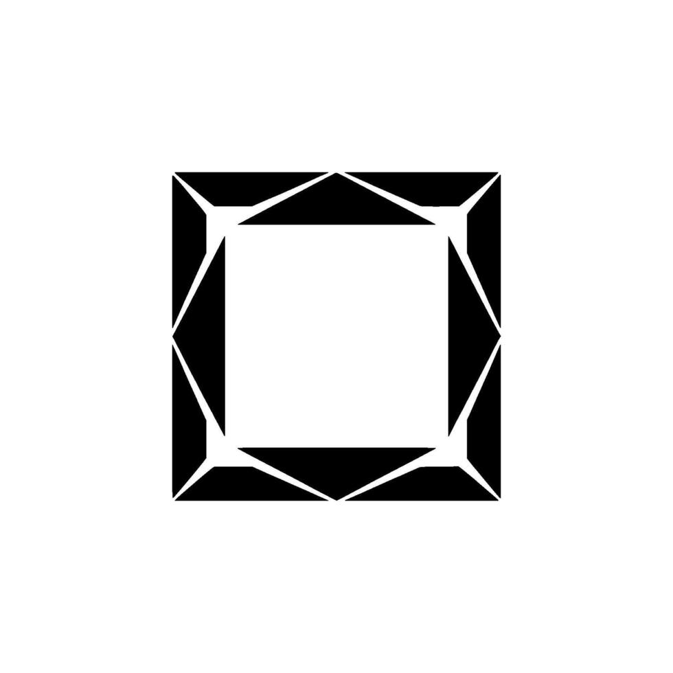 Abstract Geometric Square Black on Gray, Minimalist, Modern vector