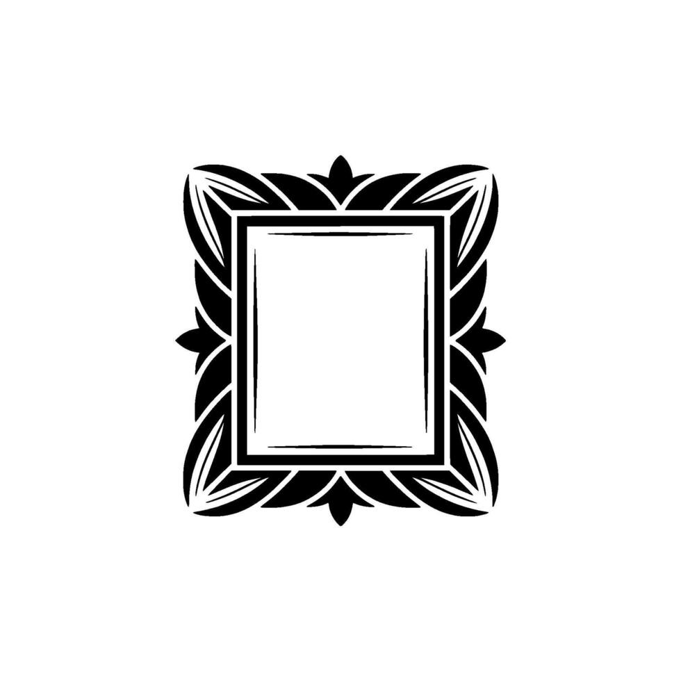 Decorative Black White Frame Ornamental Border vector