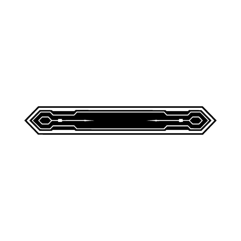 Black and White Geometric Element on White Background vector