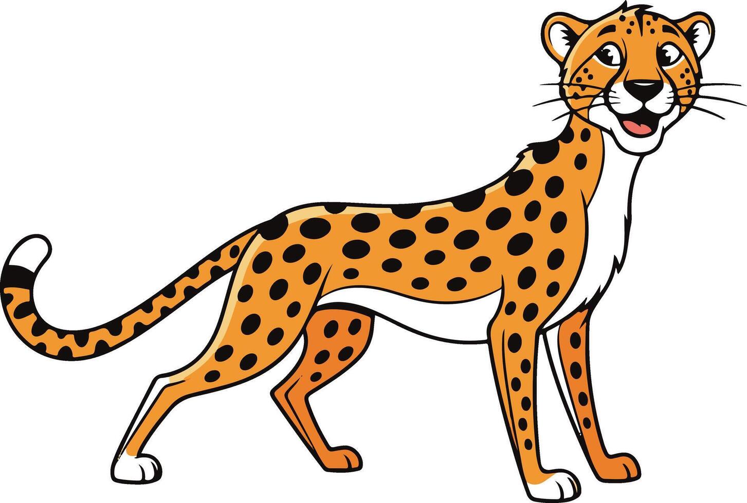 Cheetah clip art vector