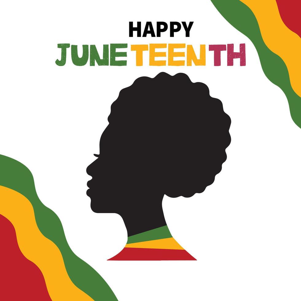 Happy juneteenth day vector