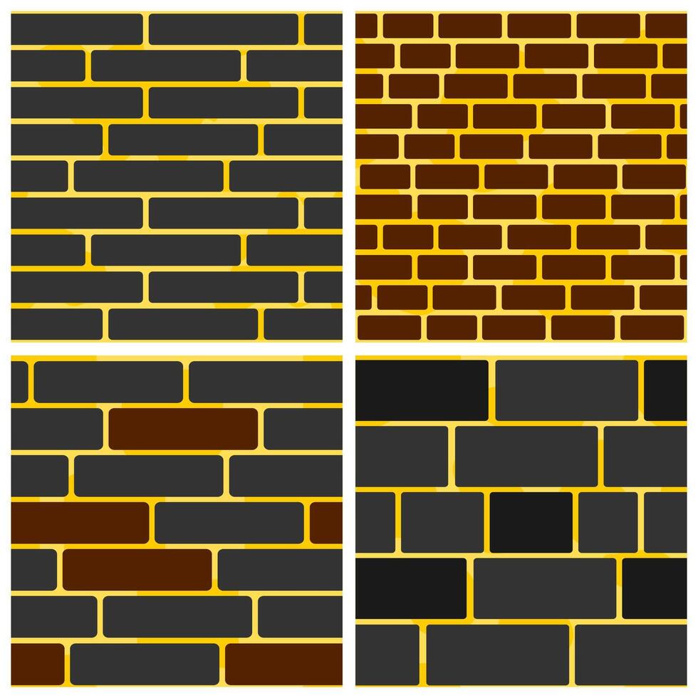 The dark brick texture adds a bold and sophisticated touch to any project, while the repeatable design ensures smooth tiling without visible edges. vector