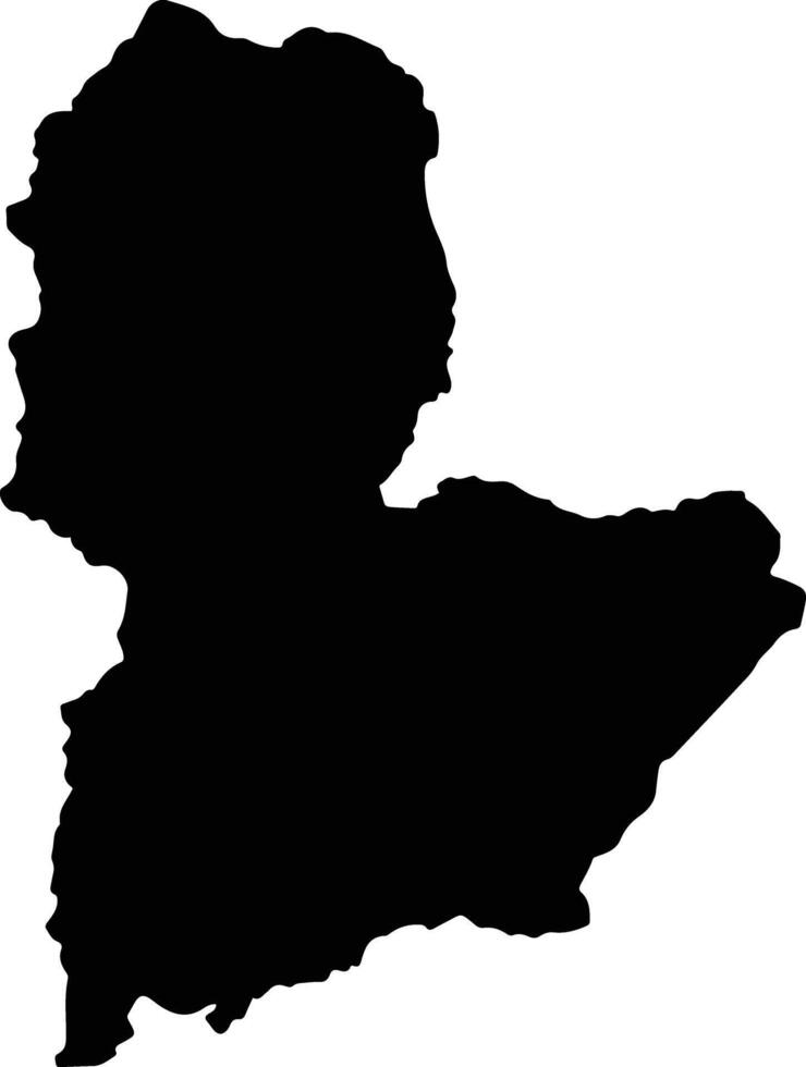 Kon Ray Vietnam silhouette map vector
