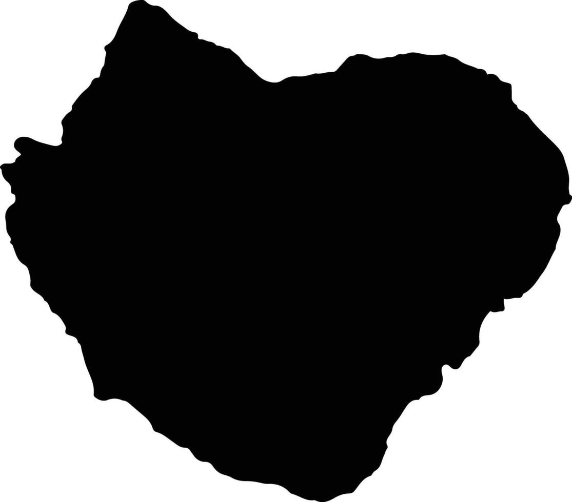 Konawe Kepulauan Indonesia silhouette map vector