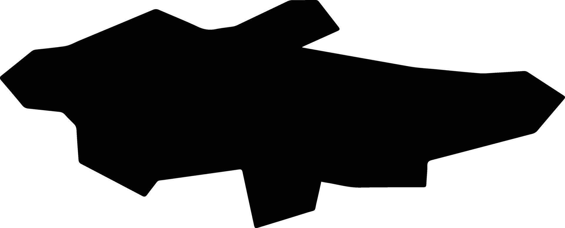 Kurchatov Russia silhouette map vector