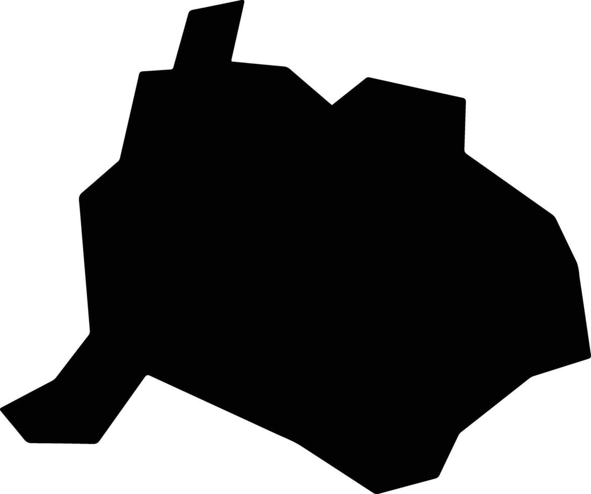 Kurdamir District Azerbaijan silhouette map vector