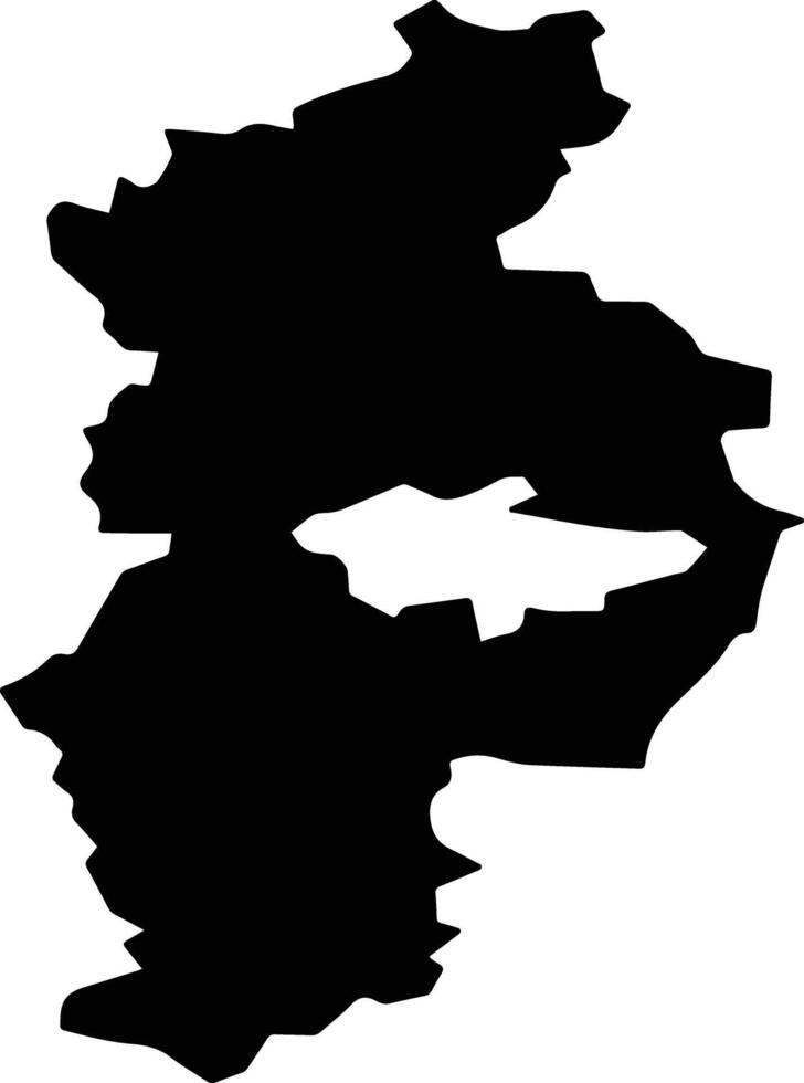 Kurchatovsky District Russia silhouette map vector